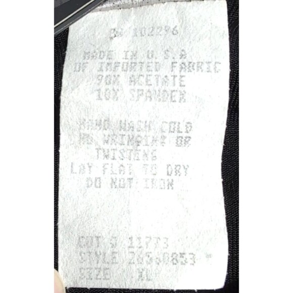 Connected Apparel Black Metallic Pink Sparkle Liquid Knit Top Size XL Festive - Picture 4 of 13